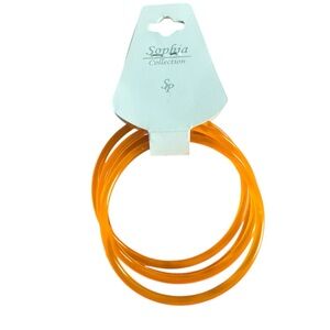 5/$25 Sophia Collection Orange Bangle Bracelets